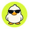 Nasduck duck in a coin